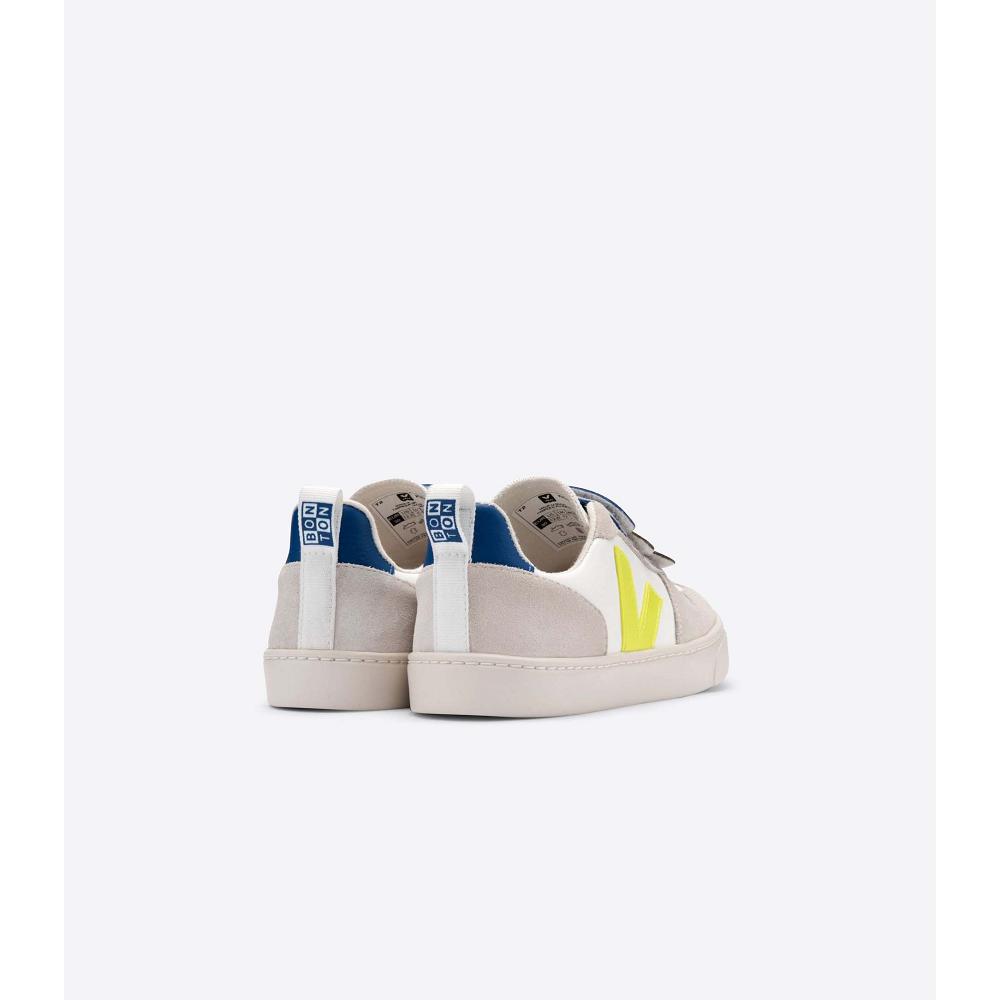 Kids' Veja V-10 X BONTON Sneakers White/Blue | ZA 843WNB